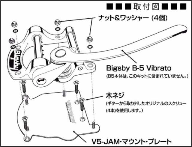 VIBRAMATE V5-JAM Mounting Kit G ビグスビーB5専用 マウントキットの