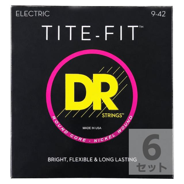 DR LT-9 LITE TITE-FIT エレキギター弦×6セット