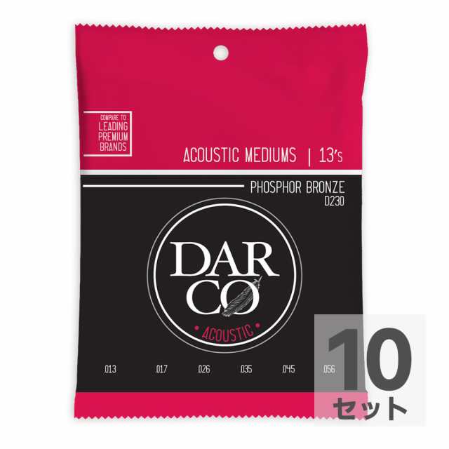 Darco D230 Acoustic Phospher Bronze Medium アコースティックギター弦×10セット