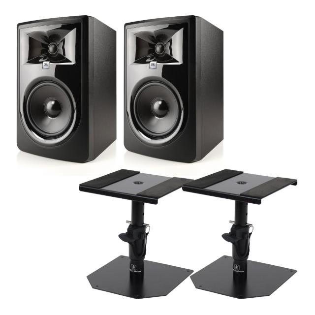 JBL 306P MKii ペア dicon SS-032R スタンド セット JBL PROFESSIONAL 306P MkII パワードモニタースピーカー Dicon