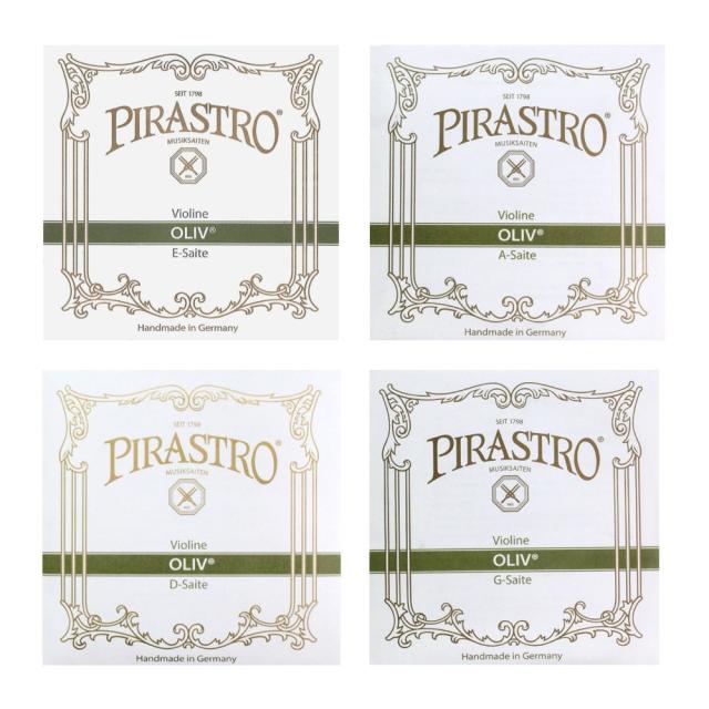 PIRASTRO OLIV 4/4サイズ用 バイオリン弦セット E線ループエンド D線ガットシルバー巻の通販は 33,787円