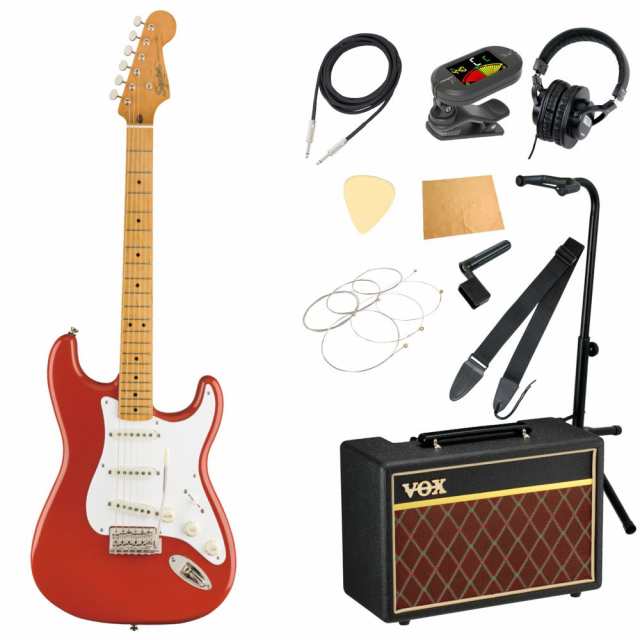 スクワイヤー/スクワイア Squier Classic Vibe ’50s Stratocaster MN FRD エレキギター VOXアンプ付き 入門11点 初心者セット