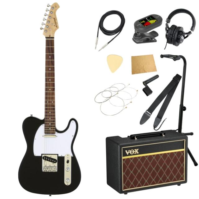 LEGEND LTE-Z BK エレキギター VOXアンプ付き 入門11点 初心者セット