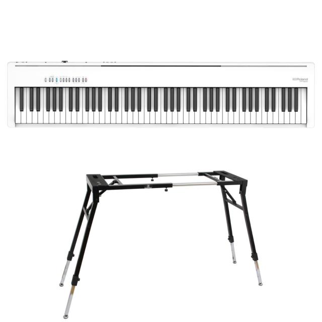 ローランド ROLAND FP-30X-WH Digital Piano ホワイト 電子ピアノ キーボードスタンド 2点セット [鍵盤 Dset]