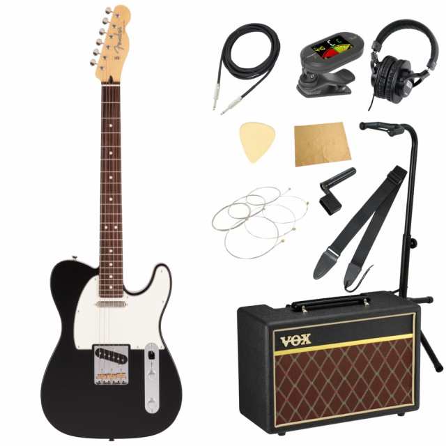 フェンダー Fender Made in Japan Hybrid II Telecaster RW BLK エレキギター VOXアンプ付き 入門11点 初心者セット