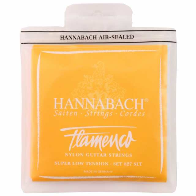 ハナバッハ フラメンコギター弦 6セット HANNABACH Flamenco SET827SLT YELLOW 黄色 イエロー スーパーローテンション ギター弦 クラギ弦