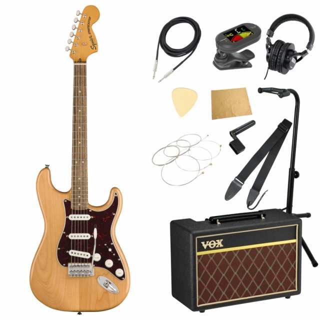 スクワイヤー/スクワイア Squier Classic Vibe ’70s Stratocaster NAT LRLエレキギター VOXアンプ付き 入門11点 初心者セット