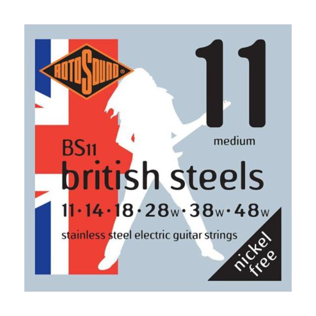 ROTOSOUND BS11 British Steels Medium 11-48 エレキギター弦×6セットの通販は