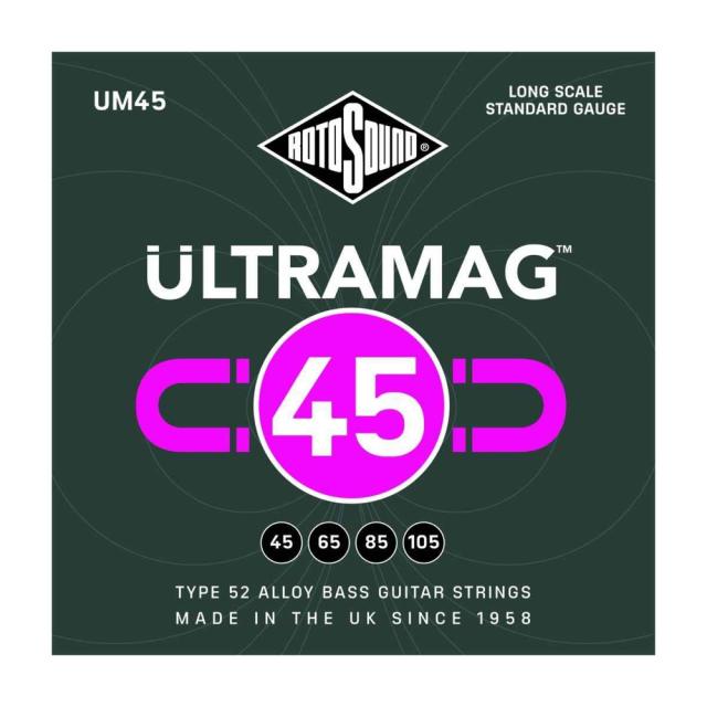 ROTOSOUND UM45 Ultramag Standard Type 52 Alloy 45-105 LONG SCALE エレキベース弦×2セット
