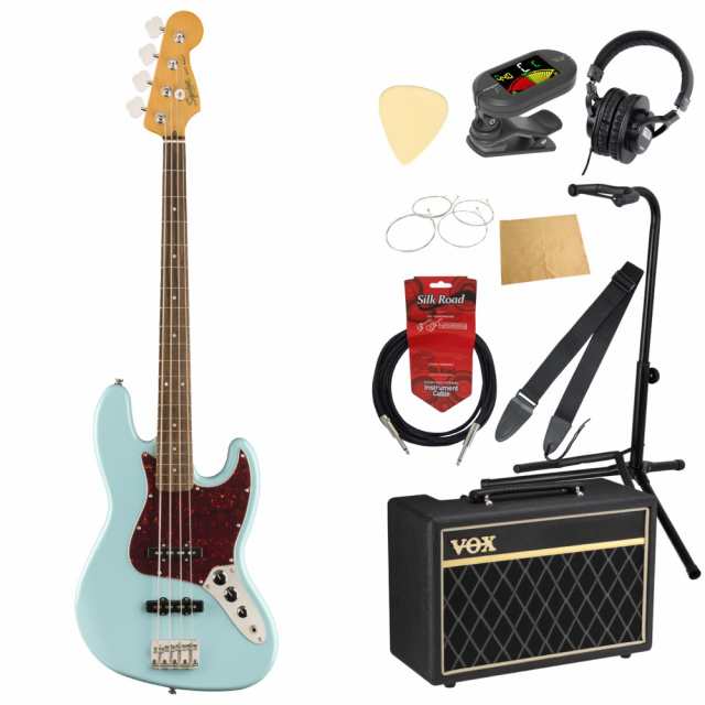 スクワイヤー/スクワイア Squier Classic Vibe ’60s Jazz Bass DPB LRL エレキベース VOXアンプ付き 入門10点 初心者セット