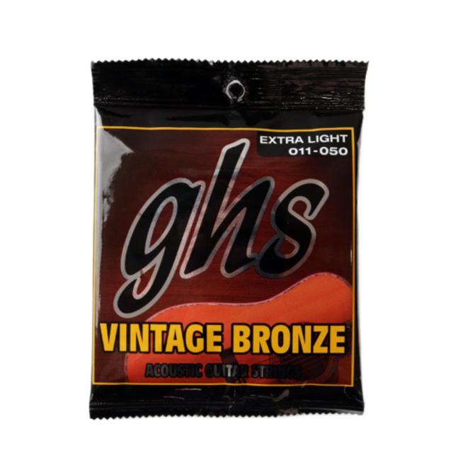 GHS VN-XL Vintage Bronze EXTRA LIGHT 011-050 アコースティックギター弦×12セットの通販は