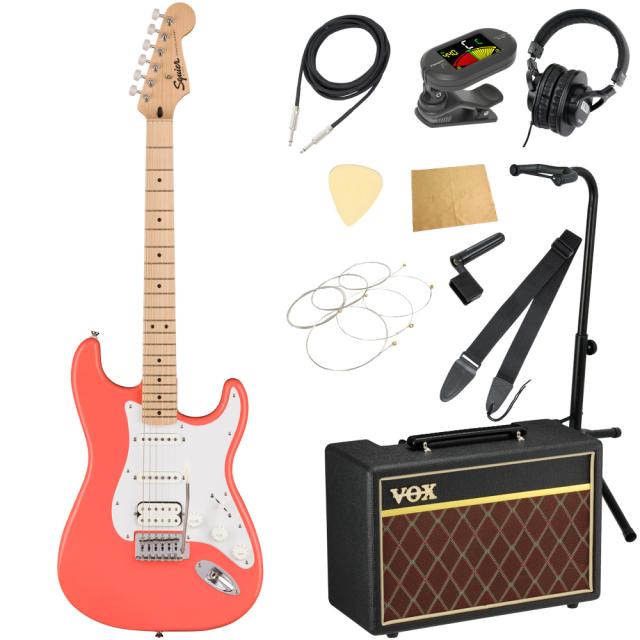Squier Sonic Stratocaster HSS MN TCO エレキギター ストラトキャスター VOXアンプ付き 入門11点 初心者セット