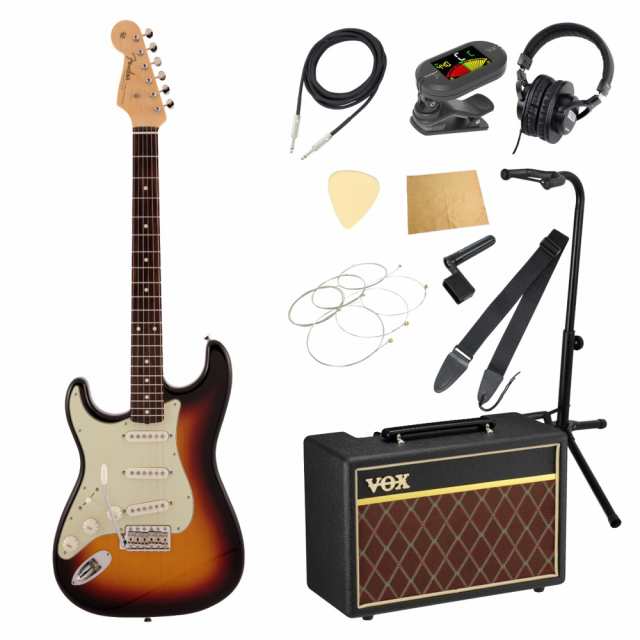 Fender フェンダー MIJ Traditional 60s Stratocaster LH RW 3TS レフティ エレキギター VOXアンプ付き 入門11点 初心者セット