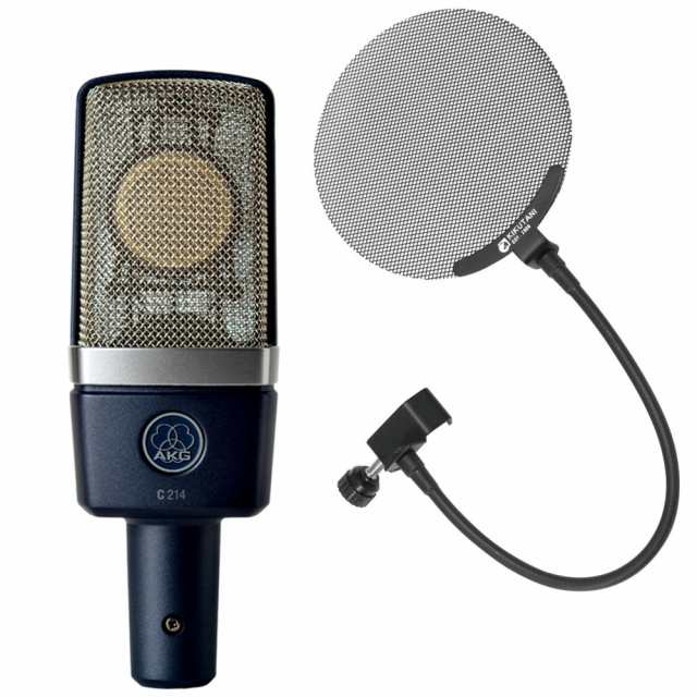 AKG C214 コンデンサーマイク 正規輸入品 金属製ポップフィルター付き ...