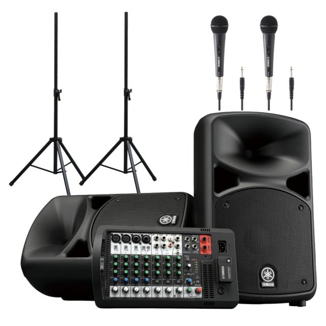 YAMAHA STAGEPAS 600BT ポータブルPAシステム スピーカースタンド マイク2本付きセットの通販は