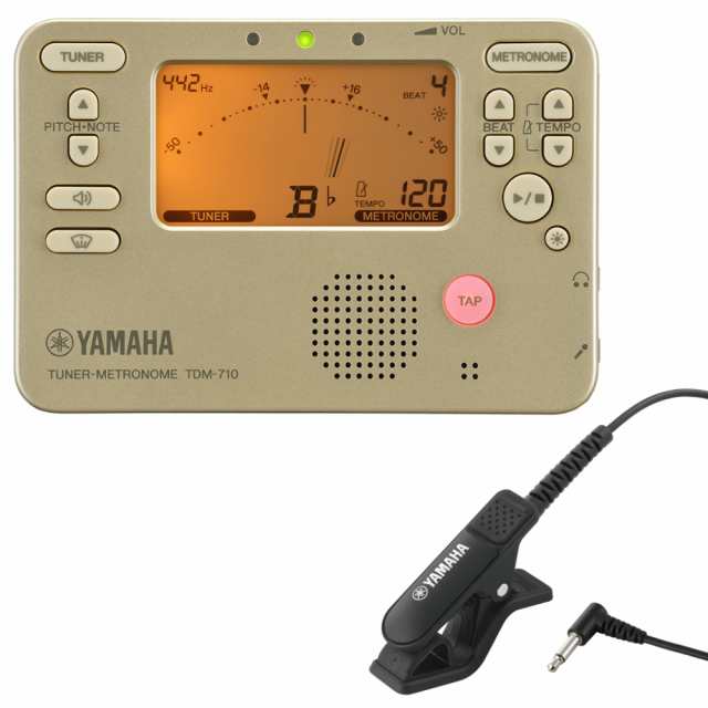 チューナー メトロノーム ヤマハ YAMAHA TDM-710GL ゴールド ＆ TM-40BK 吹奏楽 管楽器 弦楽器 ブラスバンド マイク セットの通販は