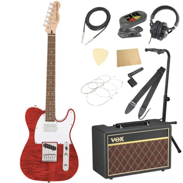 Squier スクワイヤー Affinity Series Telecaster FMT Crimson Red Transparent VOXアンプ付き 入門11点 初心者セット