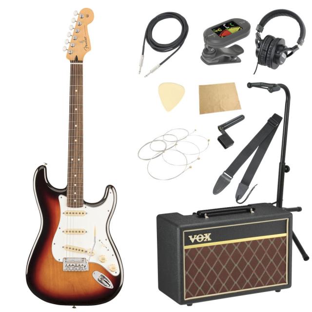 エレキギター 初心者 入門セット Fender フェンダー American Performer Stratocaster HSS/AUB 人気のVOX Pathfinder10が入った本格14点セット