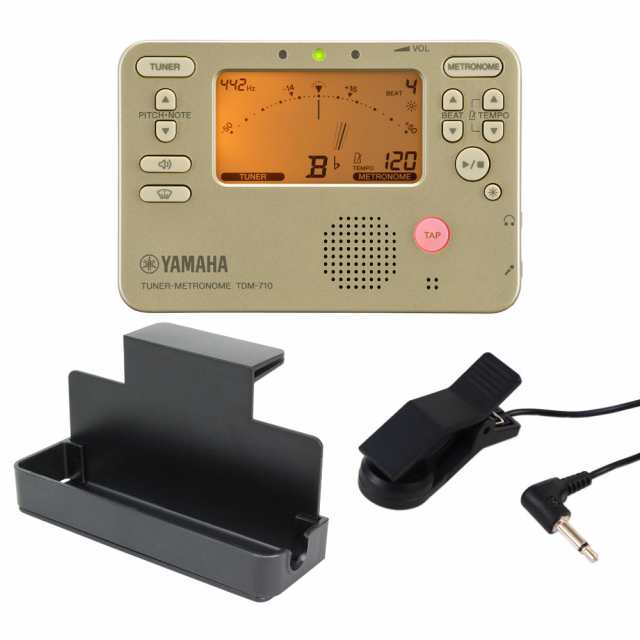 YAMAHA ヤマハ TDM-710GL ゴールド チューナーメトロノーム FA-01M チューナーマイク 譜面台トレイラック 3点セットの通販は