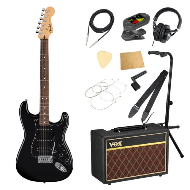 Fender フェンダー Standard Stratocaster HSS LRL BPG BLK エレキギター VOXアンプ付き 入門11点 初心者セット