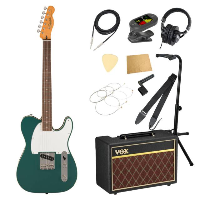 Squier Classic Vibe Custom Esquire LRL Sherwood Green エレキギター VOXアンプ付き 入門11点 初心者セット