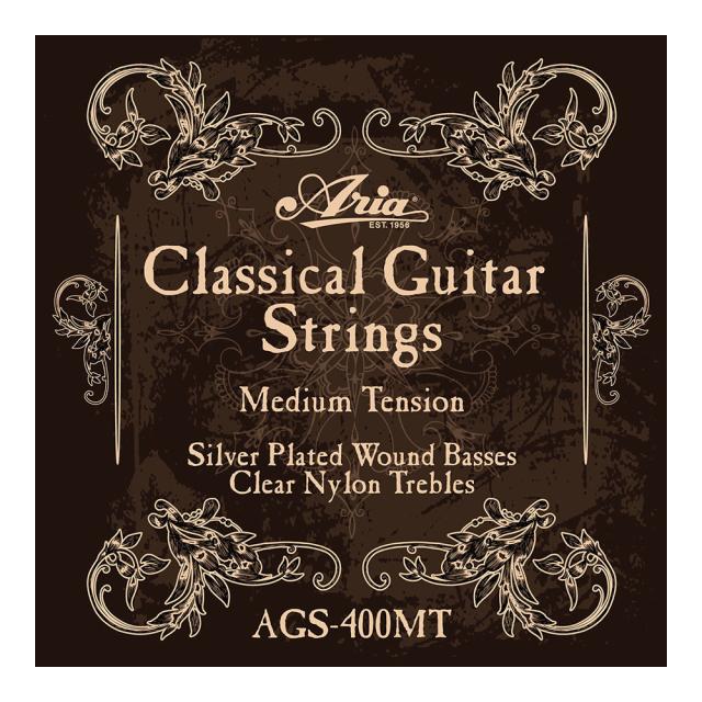 ARIA アリア AGS-400MT Medium Tension クラシックギター弦×12セット
