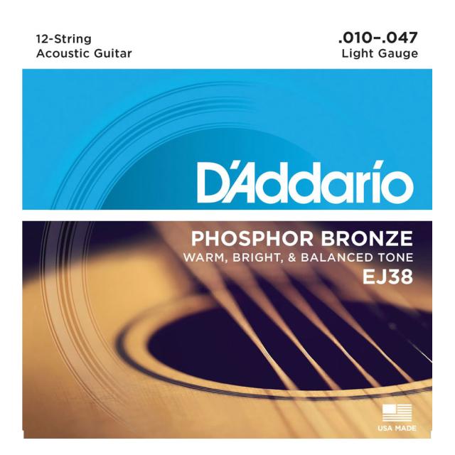 ダダリオ D’Addario EJ38/Light 12-String 12弦用アコースティックギター弦×3セットの通販は