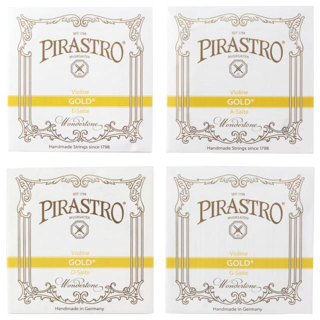 PIRASTRO Gold 4/4サイズ用バイオリン弦セット E線ループエンドの通販は