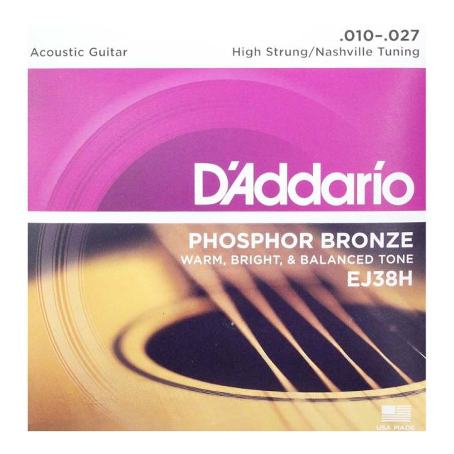 ダダリオ D’Addario EJ38H Phosphor Bronze High Strung/Nashville Tuning アコースティックギター弦×10SET