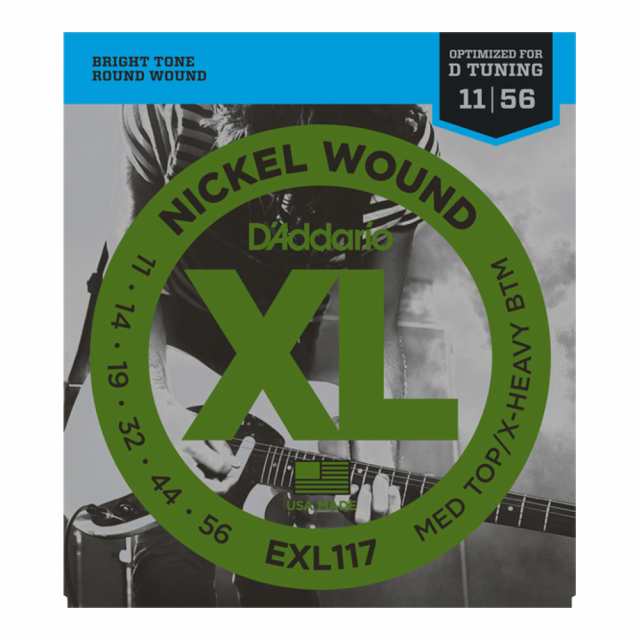 ダダリオ D’Addario EXL117 Medium top X-Heavy Bottom for Drop D Tuning エレキギター弦×10SET