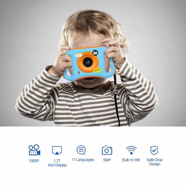 キッズデジタルカメラ 500万画素写真撮影 1080p ビデオ撮影 Wi Fi接続 1 77インチ液晶画面 テレビ出力の通販はau Pay マーケット Disk House