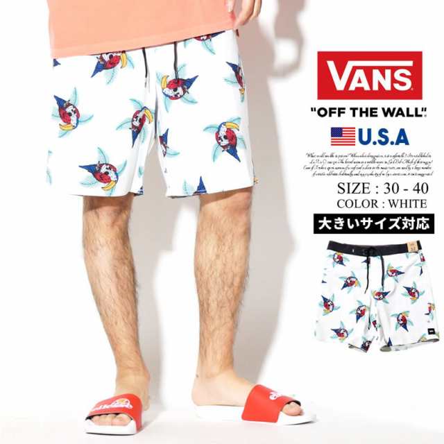 VANS バンズ スイムパンツ ハーフパンツ メンズ 大きいサイズ オウム