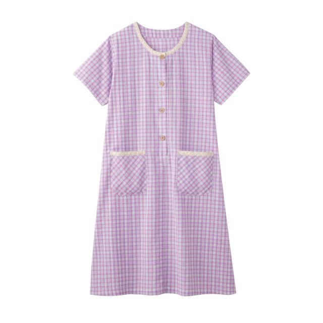 ルームワンピース レディース 夏 綿100% パジャマ ガーゼ 半袖