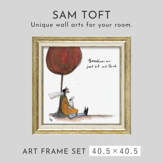 サムトフト 絵画 絵 40.5×40.5cm 【時にはゆっくり考えよう】 アート