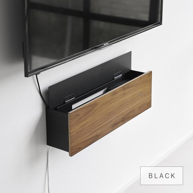 壁付けテレビ周辺機器収納ボックス タワー 石こうボード壁対応] Switch