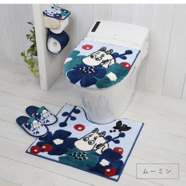 ムーミン トイレ マット トイレマット セット リトルミイ ミイ グッズ インテリア 北欧 おしゃれ ペルホネン マット・フタカバー・ペーパーホルダー・スリッパ 4点セット_10