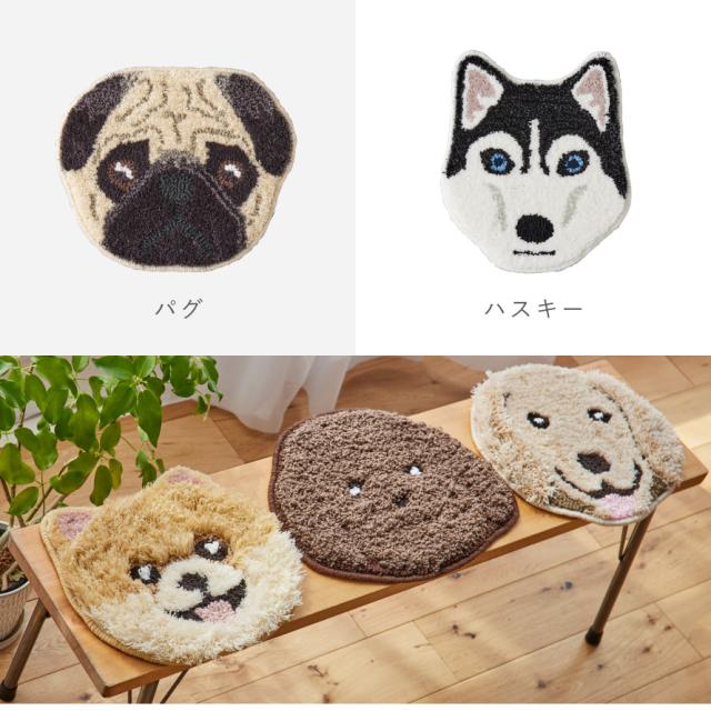 ラグ 犬 玄関マット アクセントマット 愛犬 チワワ 柴犬 ダックス