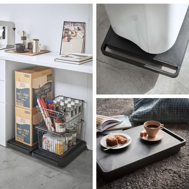 【ハンドメイド】カフェテイストなキャスター付ローテーブル 平台車 キャスター 車輪（テーブル｜インテリア・寝具・収納）の通販