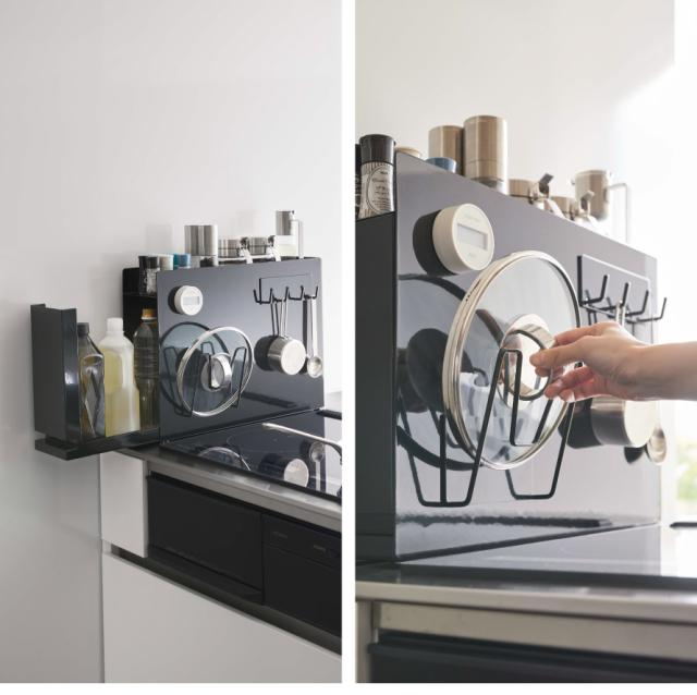 隠せる調味料ラック タワー 調味料ラック 山崎実業 tower 調味料ストッカー キッチン収納 調味料入れ マグネット スリム スパイスラック 大容量 コンロ横収納 目隠し収納 ブラック ホワイト 6003 6004 メーカー直送_11