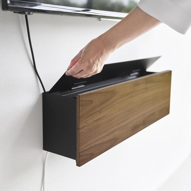 壁付けテレビ周辺機器収納ボックス タワー 石こうボード壁対応] Switch