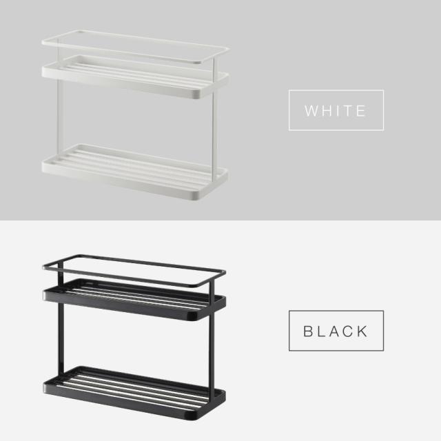 調味料ラック 2段 キッチンラック　収納ラック　キッチン Amazon.co.jp: TKUIN シンク下ラック 収納 スライド 幅27×奥行37