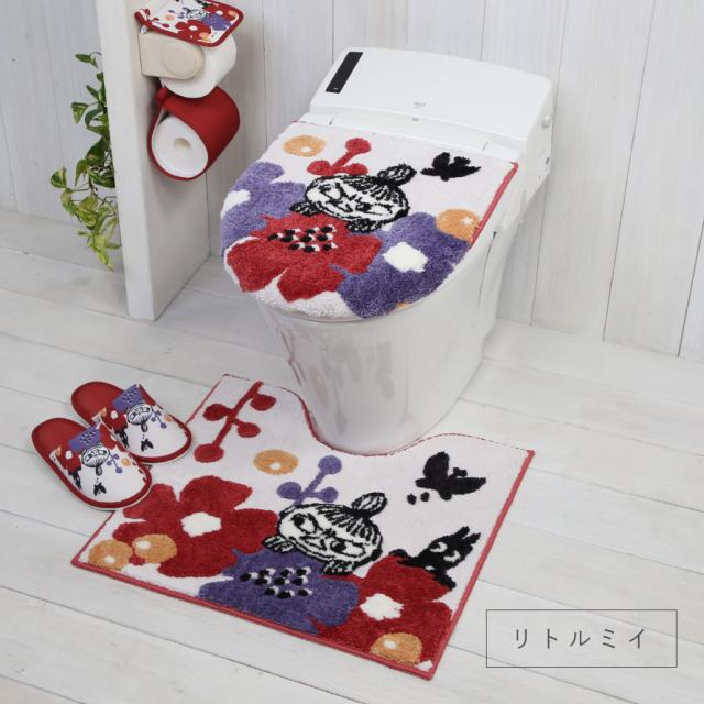 ムーミン トイレ マット トイレマット セット リトルミイ ミイ グッズ インテリア 北欧 おしゃれ ペルホネン マット・フタカバー・ペーパーホルダー・スリッパ 4点セット_12