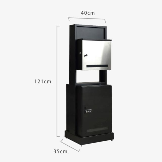 宅配ボックス ポスト 一体型 一戸建て用 戸建 大型 大容量 宅配 置き型ボックス 後付け おしゃれ 門柱型宅配ボックス付ポスト Franca -フランカ- メーカー直送_13