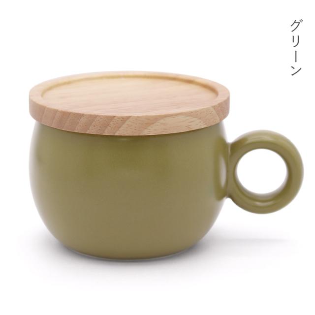 マ*ル様 円形蓋付き陶器 緑色模様 マ*ル様 円形蓋付き陶器 緑色模様