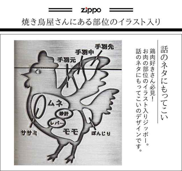 Zippo 名入れ ジッポー オイルライター 0 ニワトリ アイライクミート チキン Niの通販はau Pay マーケット 総合雑貨の専門店 雑貨屋