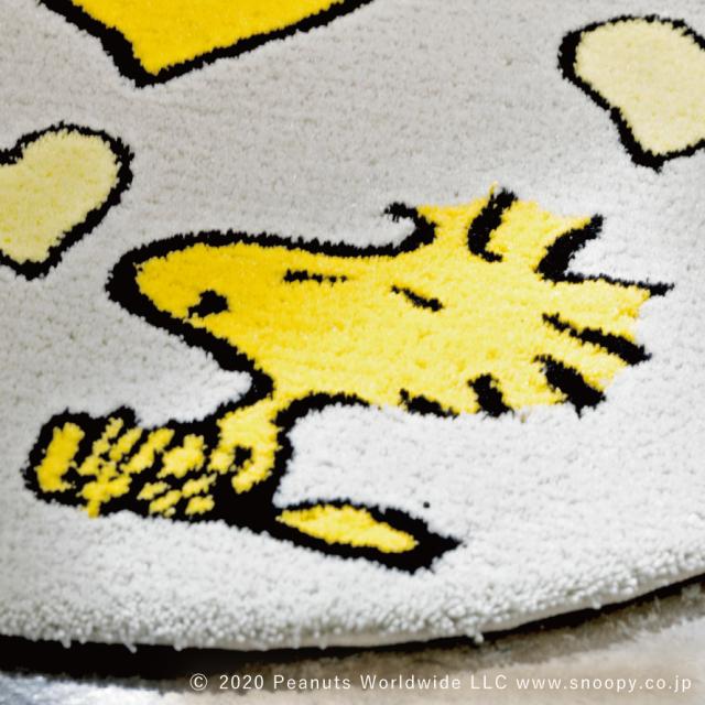スヌーピー 玄関 マット 65×65cm 玄関マット ラグ 北欧 インテリア おしゃれ PEANUTS ピーナッツ Snoopy ウッドストックラブマット 滑り止め 防ダニ 日本製 スミノエ SUMINOE メーカー直送_3