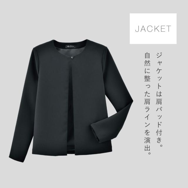 ブラックフォーマル ジャケット ワンピース レディース 葬式 葬儀 法事 日本製 ミセス シニア 女性 BLACK フォーマルジャケット＆ワンピース_4