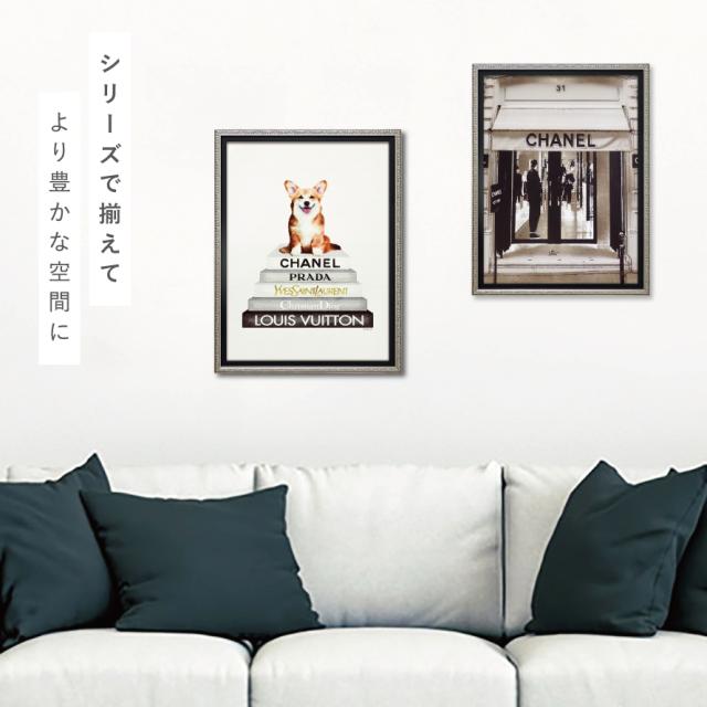 アートパネル ブランド アートパネル ブランド シャネル CHANEL 犬 M