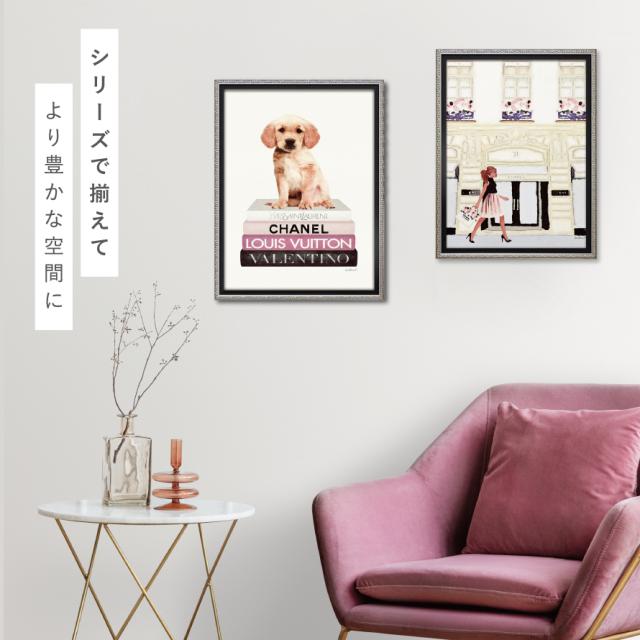 アートパネル ブランド シャネル CHANEL 犬 Mサイズ オマージュアート