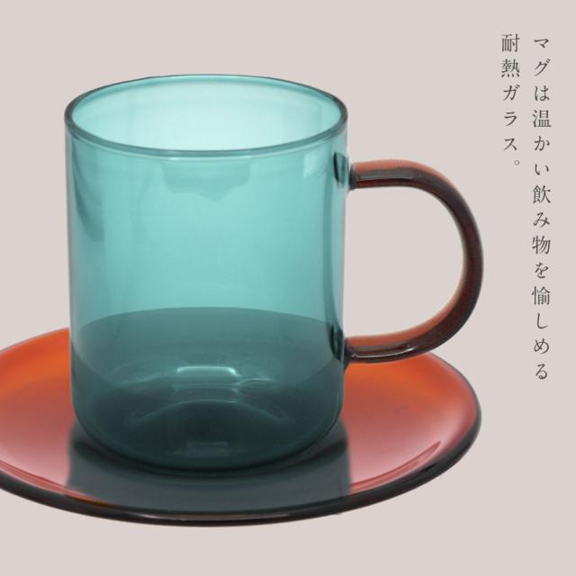 コーヒーカップ ソーサー マグカップ 400ml 耐熱ガラス カップ
